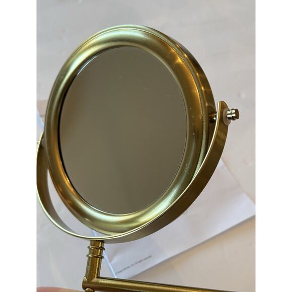 Hearth & Hand With Magnolia Wall Mount Brass Magnifying Swivel Mirror - Picture 6 of 8